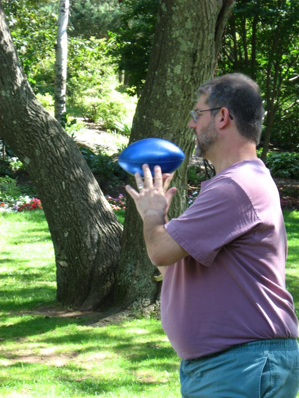 2251 Steve P trying to swallow a football